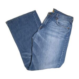 Lucky Jeans by Gene Montesano Men Santa Cruzer Jean 34 Made USA Wiskers Distress